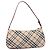 Borsa a mano BURBERRY Nova Check Blue Label Canvas Beige Silver Auth 205362V Argento - vista 2