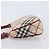 Borsa a mano BURBERRY Nova Check Blue Label Canvas Beige Silver Auth 205362V Argento - vista 4