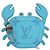 LOUIS VUITTON Monogram LV Crab Bag Charm Light Blue M01930 LV Auth 206668SM Bleu clair Monogramme - vue 2