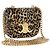 Céline Bolso de hombro con cadena CELINE Velor Beige Gold Auth LN061M Dorado