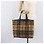 BURBERRY Nova Check Blue Label Tote Bag aus Wolle Beige Silber Auth 205370V - Ansicht 21