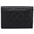 Portafoglio CHANEL Cambon Line Matelasse in pelle nera con CC argento Auth 205206A Nero - vista 2