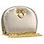 Borsa a tracolla Salvatore Ferragamo Gancini Chain in pelle oro Auth hk4135A D'oro