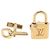 LOUIS VUITTON Gemelli Cadena Eclair Cuffs Ag925 M64601 Auth 206939 D'oro Damier ebene - vista 12