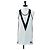 LOUIS VUITTON Top sem mangas Cotton XS White LV Auth 204954M Branco