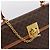 Céline Borsa a mano CELINE Macadam Canvas PVC Leather Brown Gold Auth 205190V Marrone D'oro - view 17