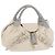 FENDI Spy Bag Handtasche Leder Weiß Gold Auth 207411V Golden