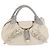FENDI Spy Bag Handtasche Leder Weiß Gold Auth 207411V Golden - Ansicht 13