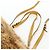 Bolsa de Ombro PRADA Pele 2way Yellow Gold Auth 205953M Dourado Amarelo - vista 14