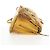 Bolsa de Ombro PRADA Pele 2way Yellow Gold Auth 205953M Dourado Amarelo - vista 4