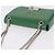 Saffiano Borsa a Tracolla con Catena PRADA Pelle Safiano Verde Argento Auth 207634V - vista 14
