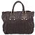 Borsa a mano raccolta PRADA in pelle 2way Dark Brown Gold Auth BA16047A D'oro Marrone scuro - vista 13