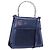 Borsa Salvatore Ferragamo Gancini Pelle verniciata 2way Navy Silver Auth 206330A Argento Blu navy