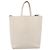 Céline CELINE Vertical Cabas Tote Bag Leder 2way Weiß Gold Auth 205444 Golden - Ansicht 13