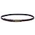Cintura Christian Dior in pelle 39.4" 85 Nero Oro Auth 206942M