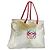 Saco Tote LOEWE Nylon Silver Gold Auth 206014 Prata Dourado