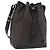 Céline Bolsa de Ombro CELINE Macadam Canvas PVC Leather Black Gold Auth 206055 Preto Dourado