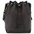 Céline Bolsa de Ombro CELINE Macadam Canvas PVC Leather Black Gold Auth 206055 Preto Dourado - vista 13