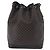 Céline Bolsa de Ombro CELINE Macadam Canvas PVC Leather Black Gold Auth 206055 Preto Dourado - vista 2