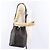 Céline Bolsa de Ombro CELINE Macadam Canvas PVC Leather Black Gold Auth 206055 Preto Dourado - vista 25