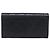 Portafoglio lungo CHANEL 2.55 Matelassé in pelle nera con CC argento Auth 205240V Nero - vista 2