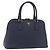 Saffiano Sac à main PRADA cuir Safiano Navy Gold Auth 202507A Doré Bleu Marine