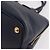 Saffiano Sac à main PRADA cuir Safiano Navy Gold Auth 202507A Doré Bleu Marine - vue 15