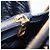 Saffiano Sac à main PRADA cuir Safiano Navy Gold Auth 202507A Doré Bleu Marine - vue 27