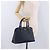 Saffiano Sac à main PRADA cuir Safiano Navy Gold Auth 202507A Doré Bleu Marine - vue 31