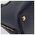 Saffiano Sac à main PRADA cuir Safiano Navy Gold Auth 202507A Doré Bleu Marine - vue 9