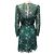 Autre Marque Vestido Blythe Saloni Opaline Vert Verde - vista 3