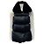 Chaleco puffer de seda negra Thomas Wylde con cuello de terciopelo tachonado Negro