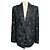 Jonathan Simkhai Simkhai Charcoal Grey Stripe Murphy Embellished Blazer