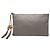 Bamboo Clutch Gucci in pelle di vitello grigia con bambù Grigio