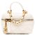 Chanel Mini CC gesteppte Caviar Chain Zip Around Vanity Case Satchel in Weiß