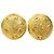 Gold Chanel vergoldete Logo runde Clip-On Ohrringe Golden