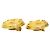 Gold Chanel vergoldete Logo runde Clip-On Ohrringe Golden - Ansicht 6