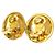 Gold Chanel vergoldete Logo runde Clip-On Ohrringe Golden - Ansicht 7