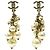 Orecchini costume Chanel CC placcati oro con nappe di perle sintetiche e chiusura a pressione D'oro