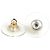 Orecchini costume Chanel CC placcati oro con nappe di perle sintetiche e chiusura a pressione D'oro - vista 5
