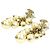 Orecchini costume Chanel CC placcati oro con nappe di perle sintetiche e chiusura a pressione D'oro - vista 7