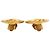 Orecchini a clip quadrati placcati oro Chanel CC Gold D'oro - vista 2