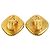 Orecchini a clip quadrati placcati oro Chanel CC Gold D'oro - vista 3