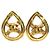 Orecchini a clip Chanel CC placcati oro a goccia D'oro