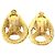 Orecchini a clip Chanel CC placcati oro a goccia D'oro - vista 2
