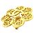 Gold Chanel CC vergoldete Blumenbrosche Golden - Ansicht 3