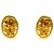 Orecchini a clip ovali placcati oro Chanel CC Gold D'oro