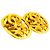 Orecchini a clip ovali placcati oro Chanel CC Gold D'oro - vista 2
