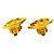 Orecchini a clip ovali placcati oro Chanel CC Gold D'oro - vista 3