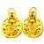 Orecchini a clip ovali placcati oro Chanel CC Gold D'oro - vista 4